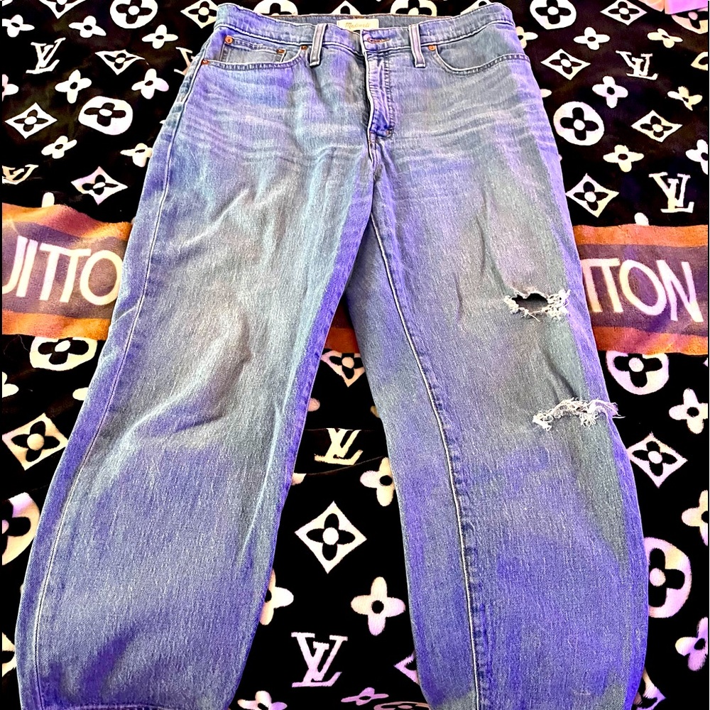 Size 30 Madewell classic straight jean distressed